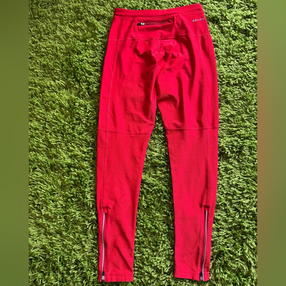 Nike Bright Red Gym Leggings - Picture 2 of 3